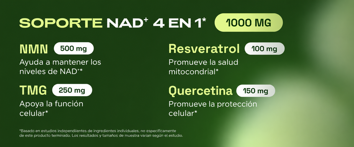 ⚡ NAD+ Advanced – Fórmula 4 en 1 para tu Vitalidad