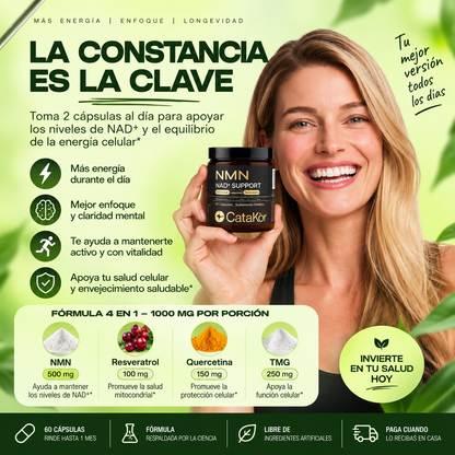 ⚡ NAD+ Advanced – Fórmula 4 en 1 para tu Vitalidad